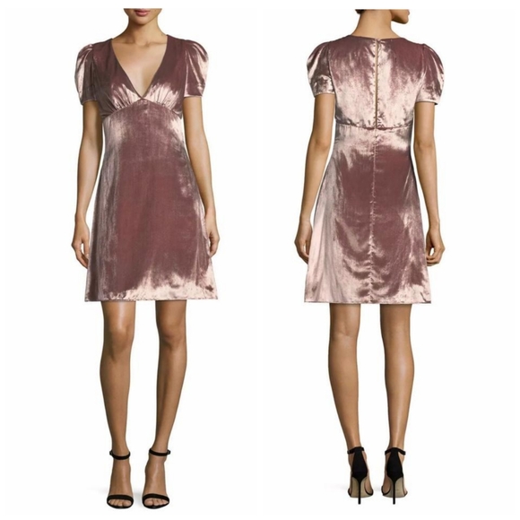 Milly Dresses & Skirts - NWT MILLY Velvet Christine Puff Sleeves Dress